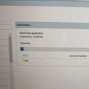 VIDA-testeri asentaa Reset BUB -sovellusta