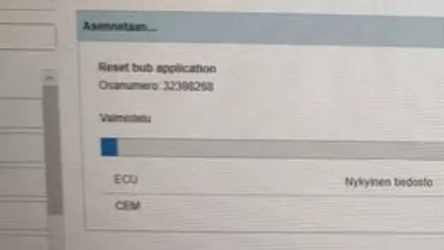 Volvo VCM BUB -reset-ohjelmointi